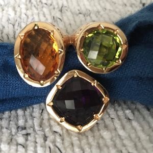 Rebecca "Tropezienne" 3-Stone Ring, Rose Gold